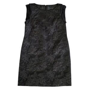 Hanii Y Black textured print cocktail dress